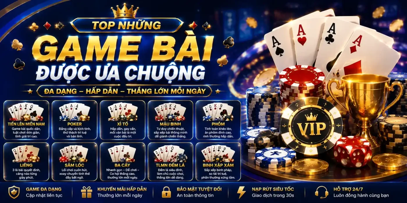 Game bài 33 Top những game bài được ưa chuộng